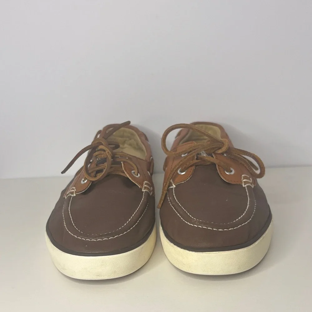 Polo Ralph Lauren Brown and Tan Boat Shoes